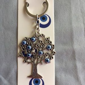 Tree Evil eye key chain